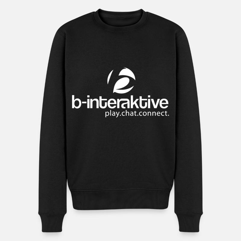 b-interaktive Logo - Männer Premium Bio Pullover - Schwarz