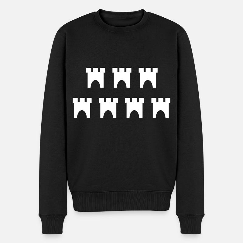 Châteaux de Transylvanie - Pull Premium bio Homme - noir