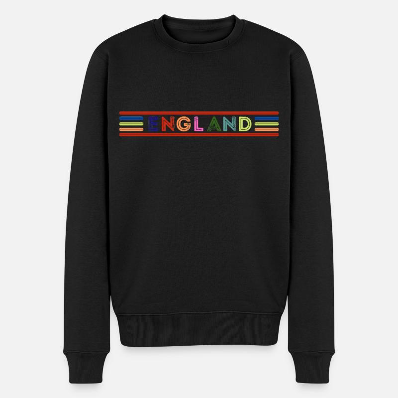 England - Männer Premium Bio Pullover - Schwarz