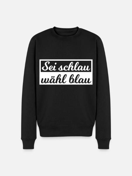 Blaues Deutschland - Männer Premium Bio Pullover - Schwarz