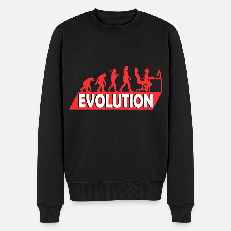 Computer Nerd Programmeur Evolution drôle - Pull Premium bio Homme - noir