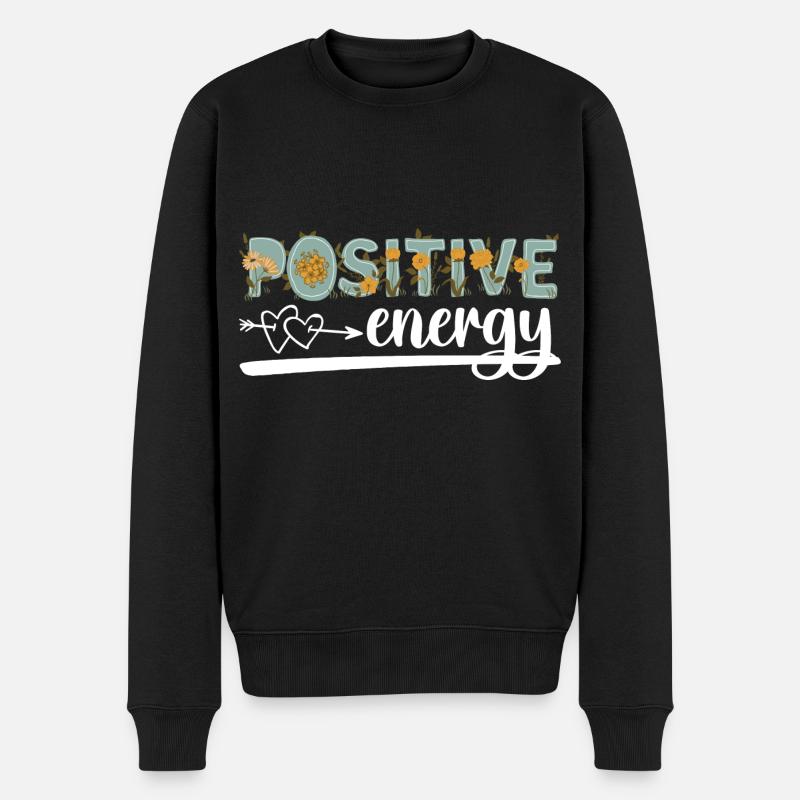 Motivation optimiste forte - Pull Premium bio Homme - noir