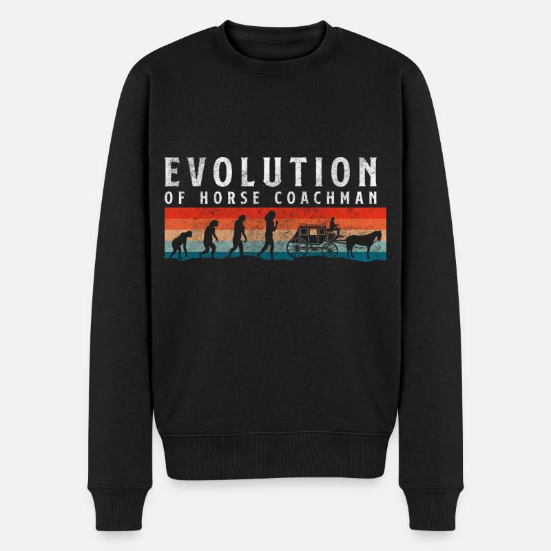 Pferdekutscher Pferd Ziel Kaltblüter - Männer Premium Bio Pullover - Schwarz