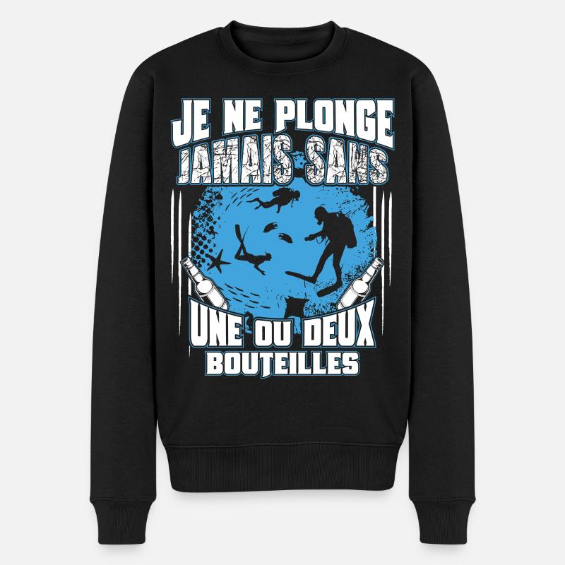 Une ou deux bouteilles - Pull Premium bio Homme - noir