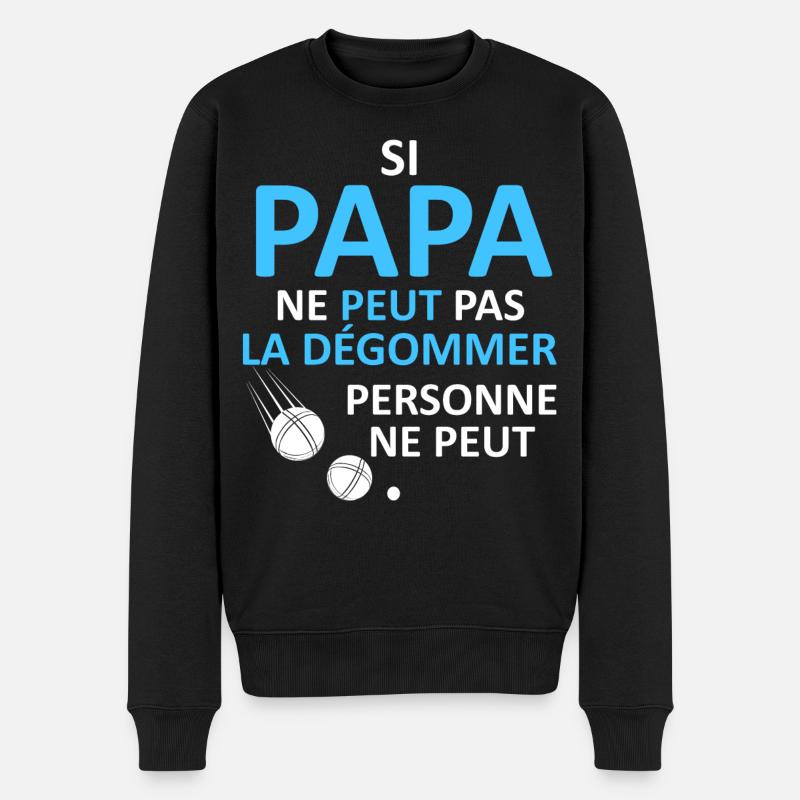 Papa peut la dégommer - Pull Premium bio Homme - noir