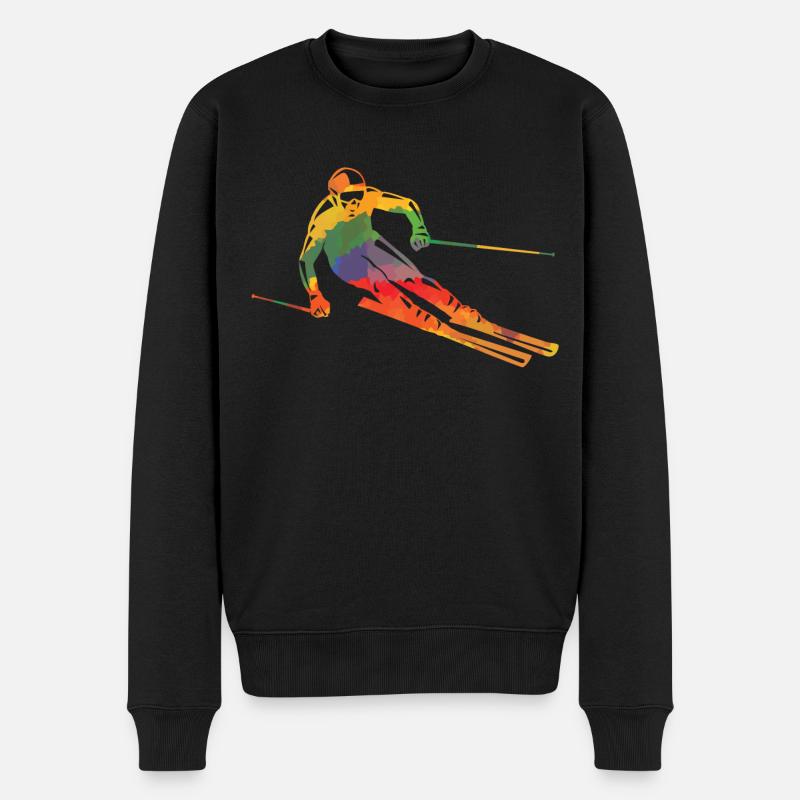 Couleur des skieurs - Pull Premium bio Homme - noir