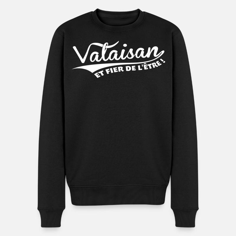 Valaisan et fier de l'être - Pull Premium bio Homme - noir