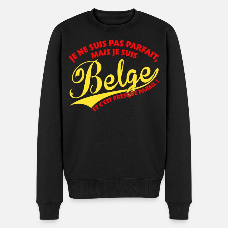 Parfait Belge couleurs - Pull Premium bio Homme - noir