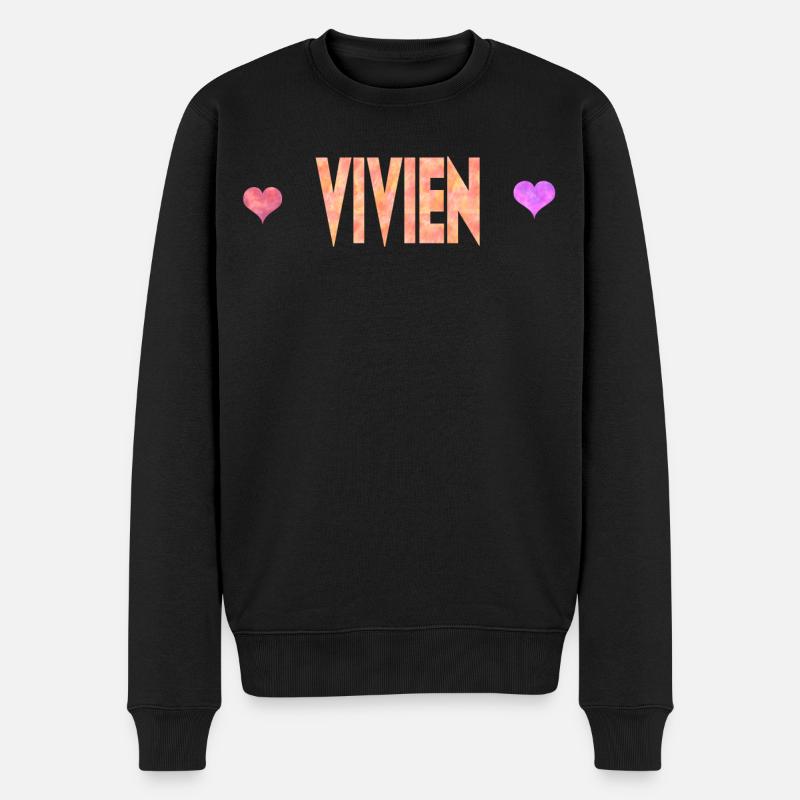 Vivien - Männer Premium Bio Pullover - Schwarz