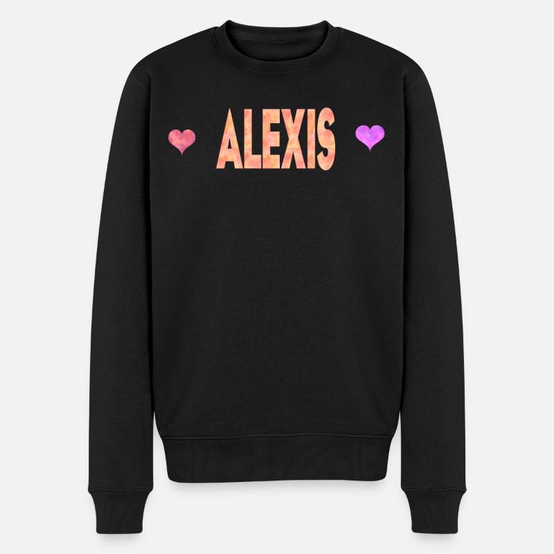 Alexis - Männer Premium Bio Pullover - Schwarz