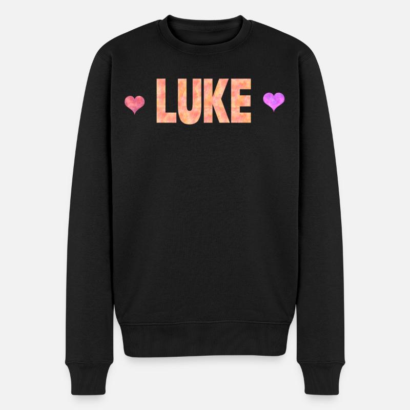 Luke - Männer Premium Bio Pullover - Schwarz