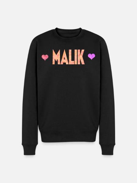 Malik - Männer Premium Bio Pullover - Schwarz