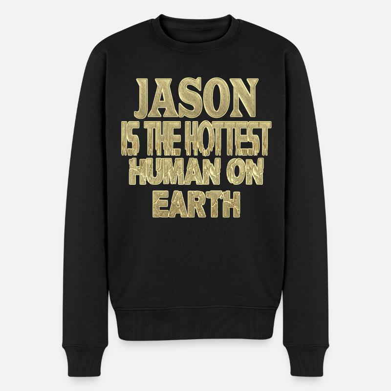 Jason - Männer Premium Bio Pullover - Schwarz