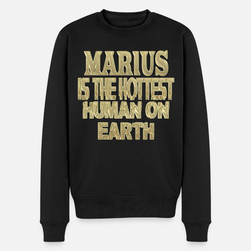 Marius - Männer Premium Bio Pullover - Schwarz