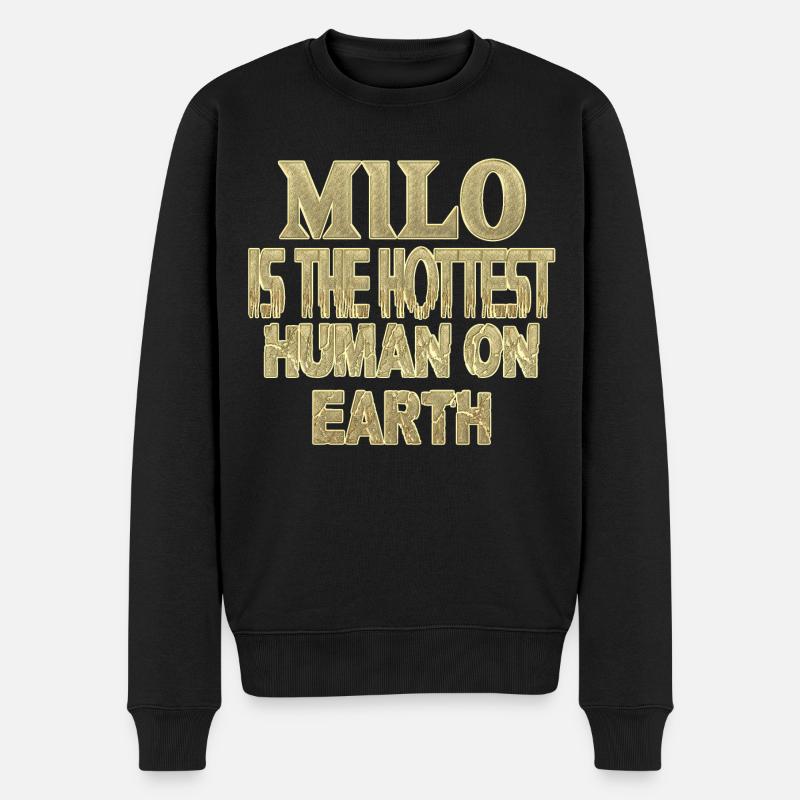 Milo - Männer Premium Bio Pullover - Schwarz