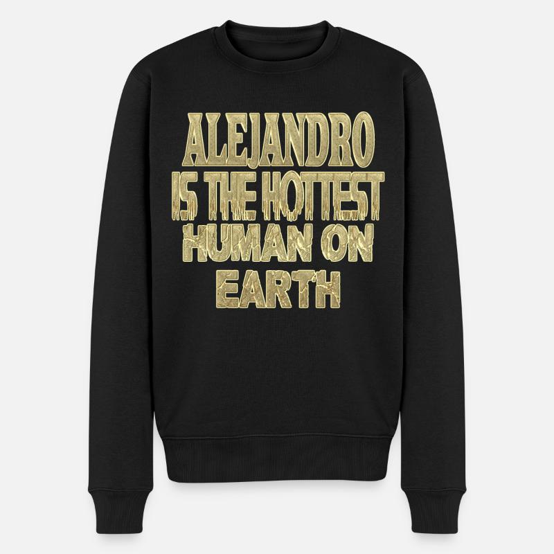 Alejandro - Männer Premium Bio Pullover - Schwarz