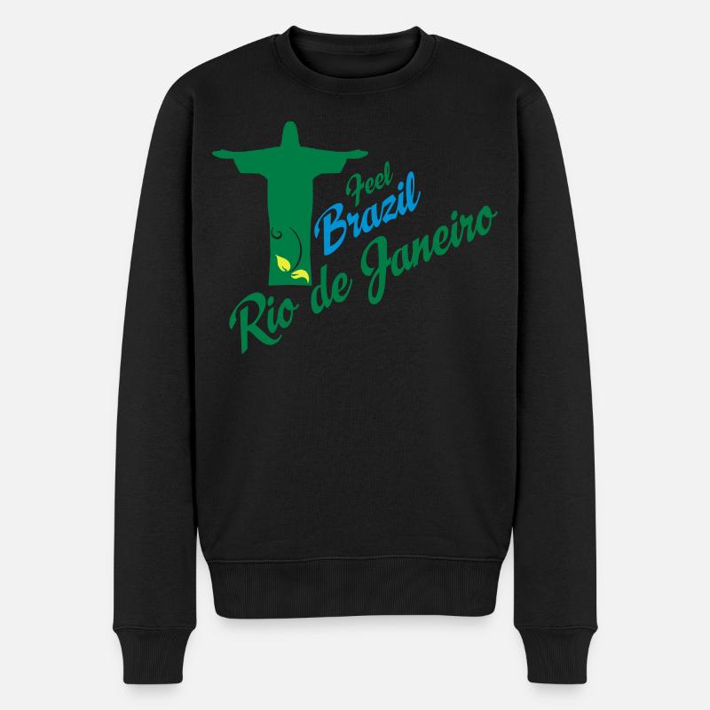 Rio de Janeiro - Männer Premium Bio Pullover - Schwarz