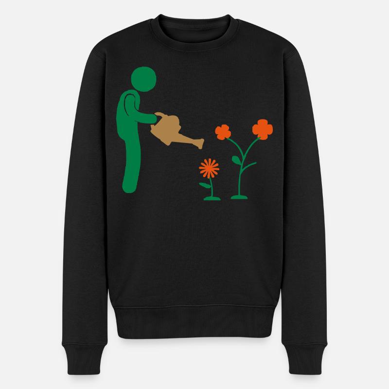 Garten - Männer Premium Bio Pullover - Schwarz