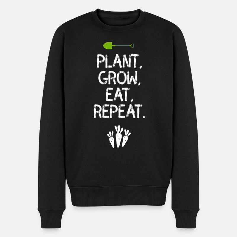 garden Gärtner Bauer Landwirt bio öko Vegan farmer - Männer Premium Bio Pullover - Schwarz