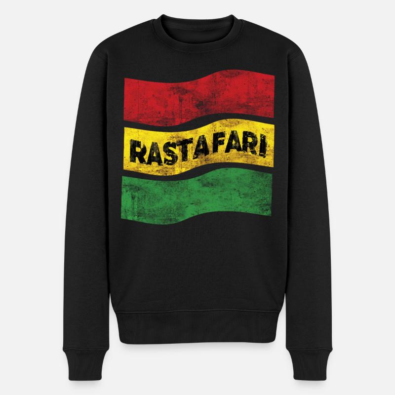 Rastafari Drapeau - Pull Premium bio Homme - noir