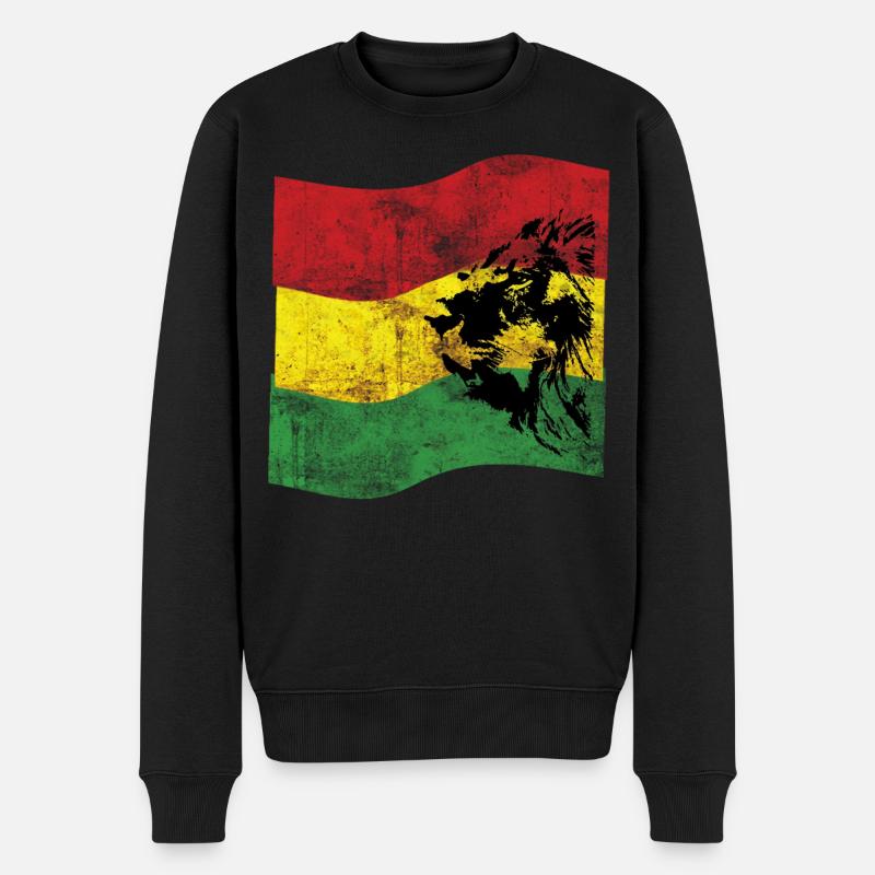Lion Reggae Drapeau - Pull Premium bio Homme - noir