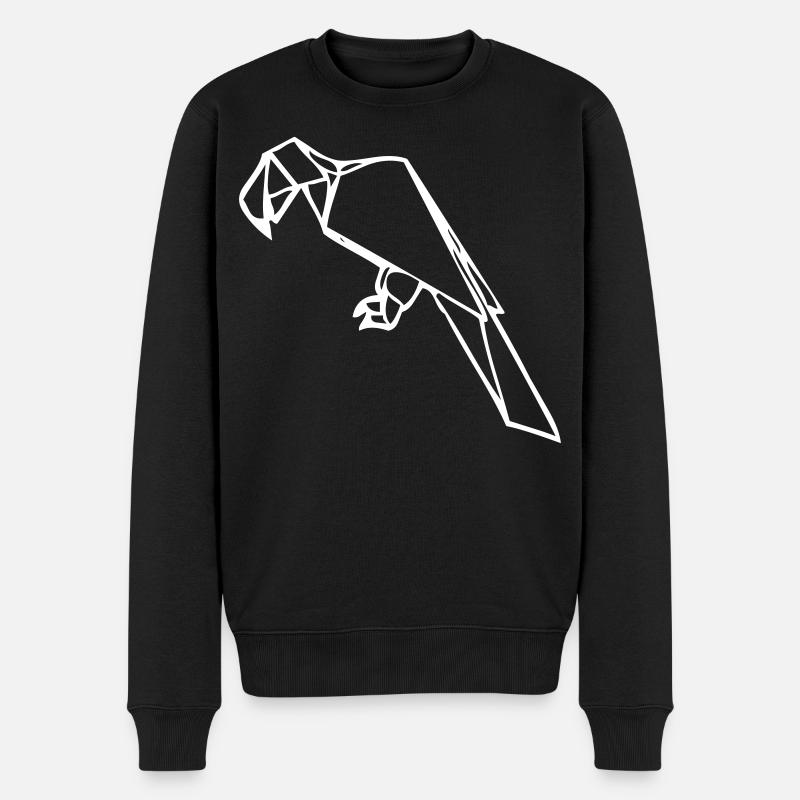 Ara | Perroquet | Origami - Pull Premium bio Homme - noir