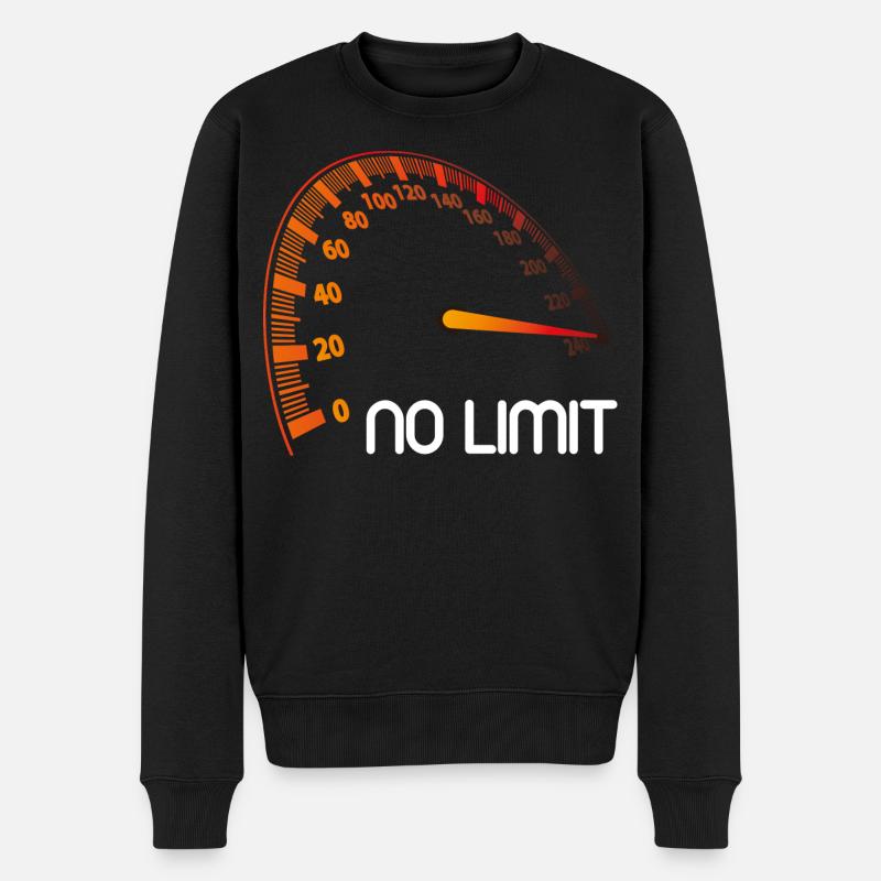 Tacho - No Limit - Männer Premium Bio Pullover - Schwarz