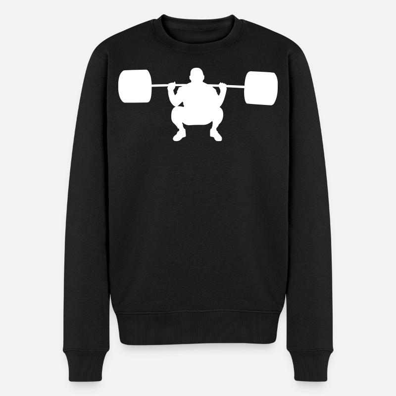Gewichtheber - Männer Premium Bio Pullover - Schwarz