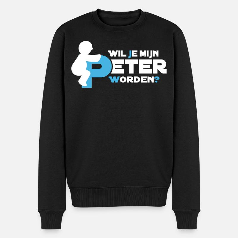 Figure ludique Typographie - Pull Premium bio Homme - noir