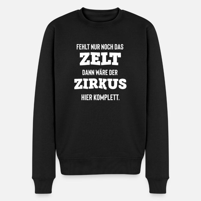 Zirkus - Männer Premium Bio Pullover - Schwarz
