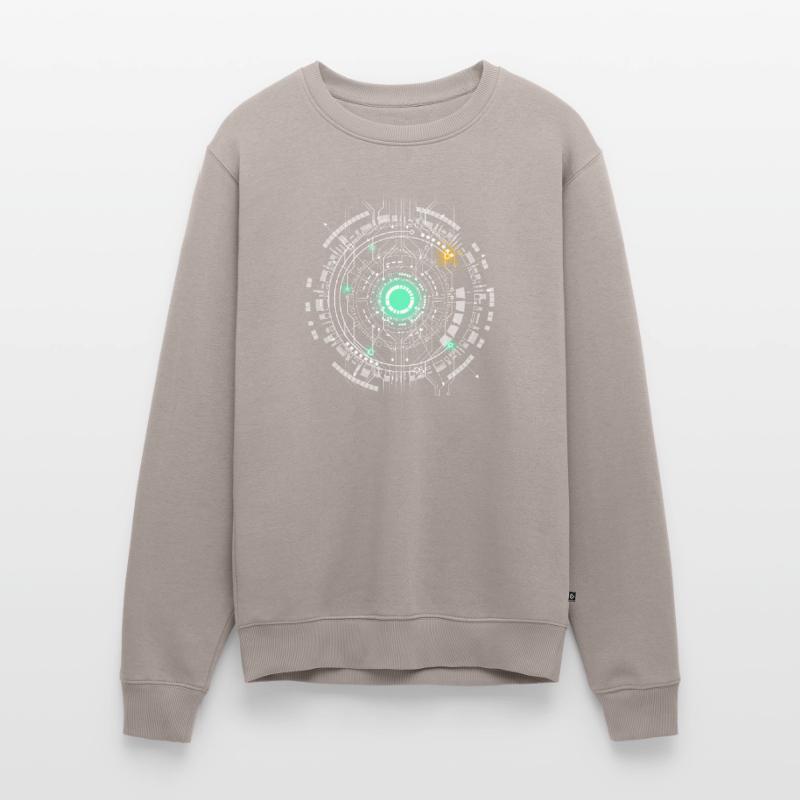 nerd CPU core computer code pc board spaceship Men's Premium Organic Jumper