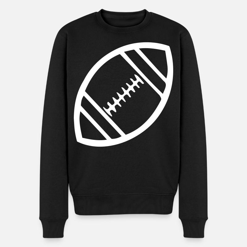 American Football - Männer Premium Bio Pullover - Schwarz
