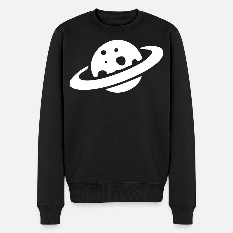 Saturn - Männer Premium Bio Pullover - Schwarz