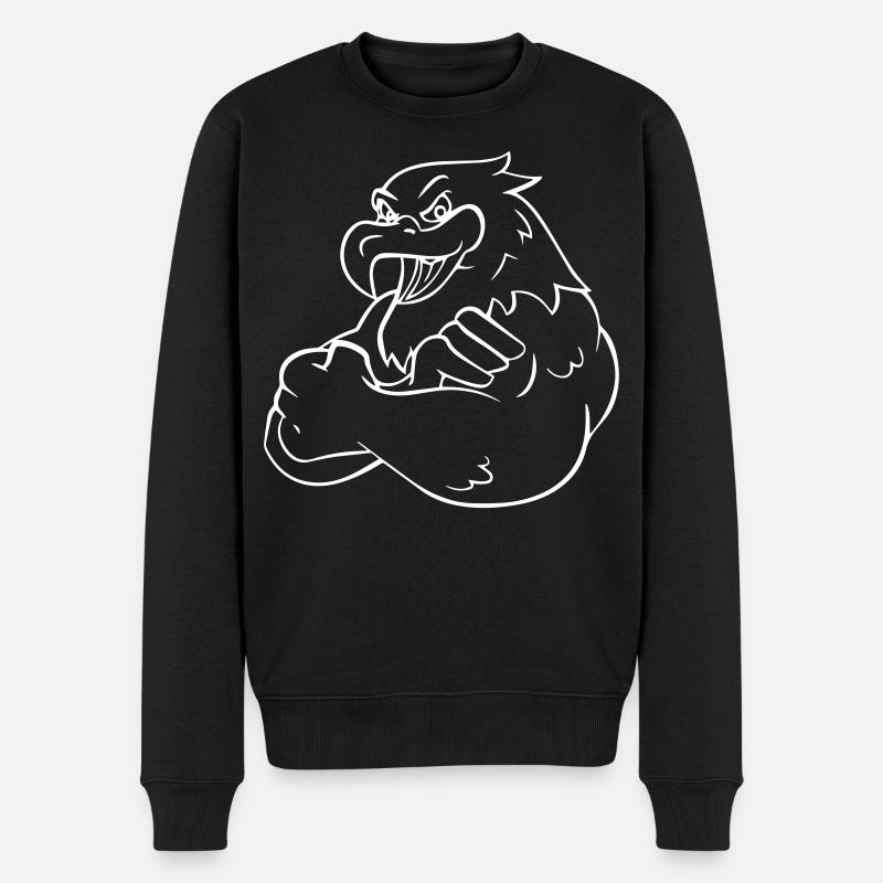 Comic Eagle - Design - Men's Premium Organic Jumper - black