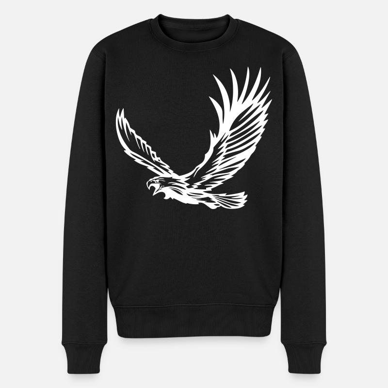 Aigle en vol - Design - Pull Premium bio Homme - noir