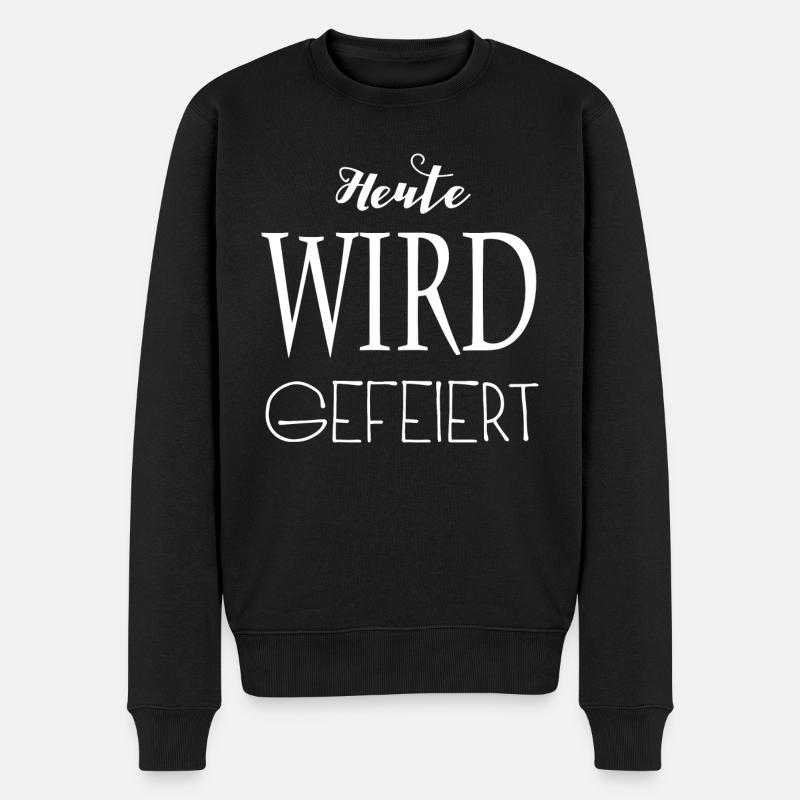 Jungesellenabschied Feiern - Männer Premium Bio Pullover - Schwarz