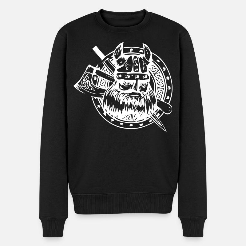 Wikinger - Männer Premium Bio Pullover - Schwarz