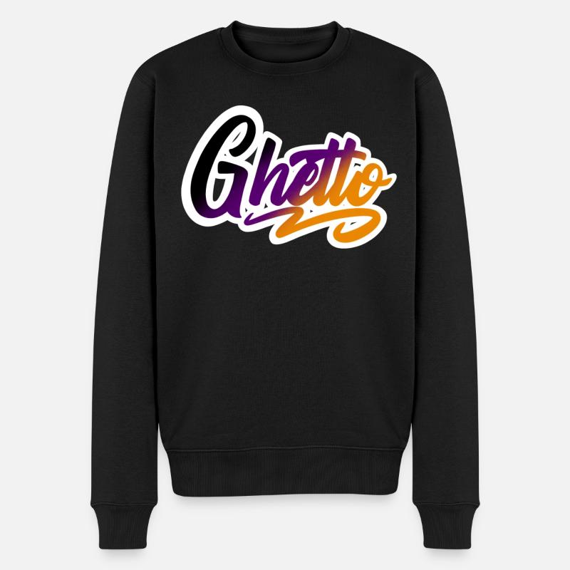 Ghetto - Pull Premium bio Homme - noir