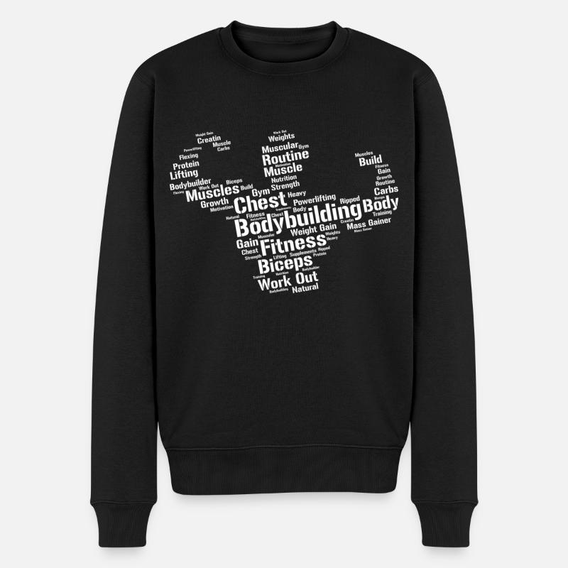 Bodybuilder - Pull Premium bio Homme - noir