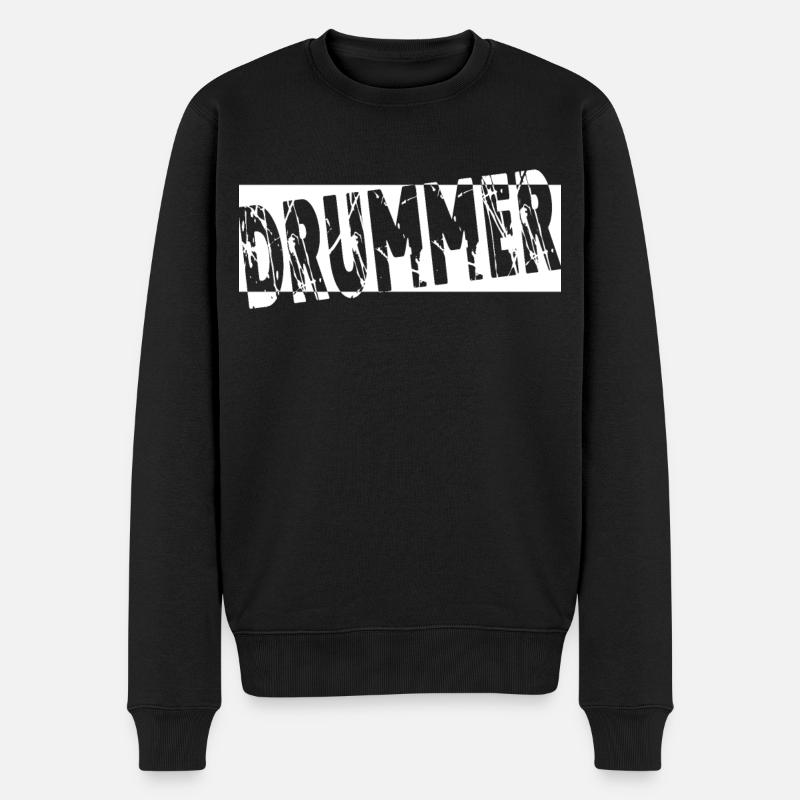 Batterie drummer cadeau - Pull Premium bio Homme - noir
