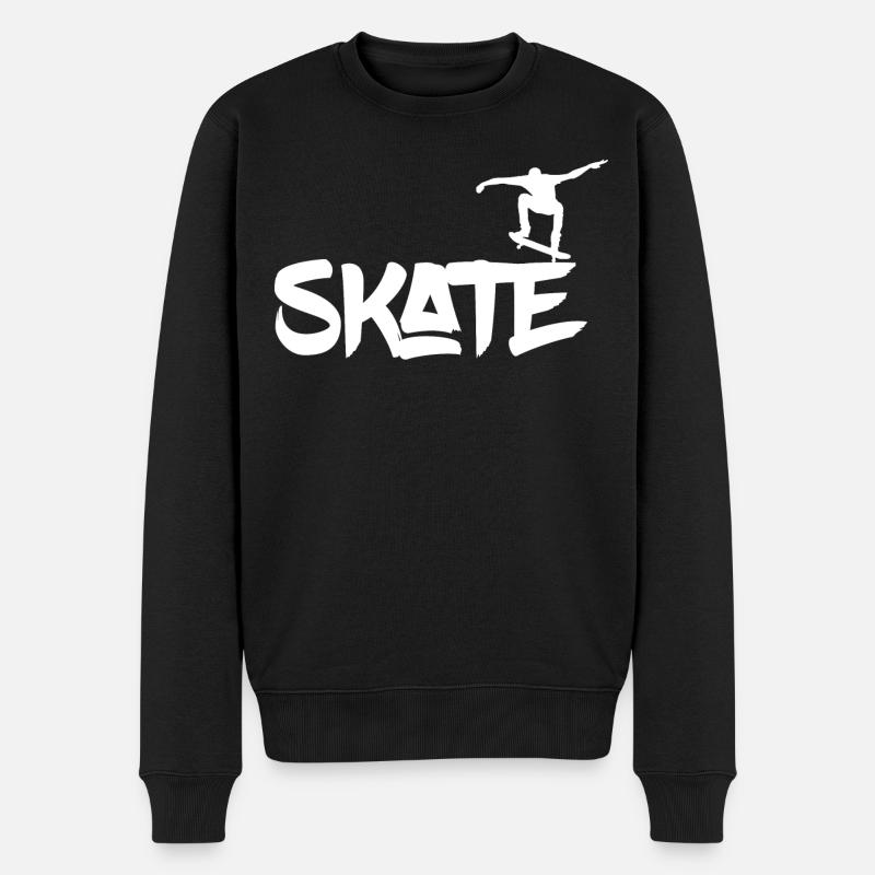 Skater Skate - Männer Premium Bio Pullover - Schwarz