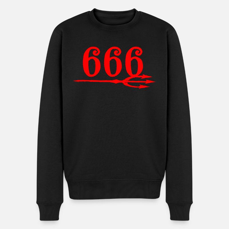 666 Devils Trident - Men's Premium Organic Jumper - black