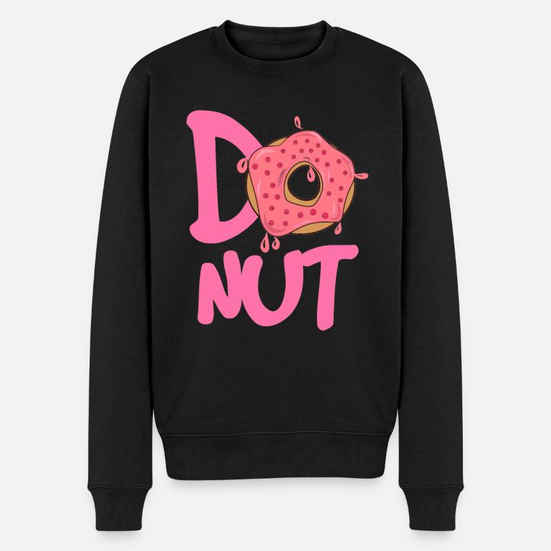 Donut Logo Rose Sparkle - Pull Premium bio Homme - noir