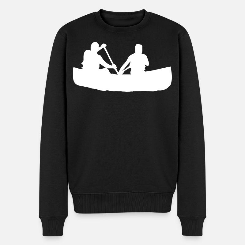 Paddeln - Männer Premium Bio Pullover - Schwarz