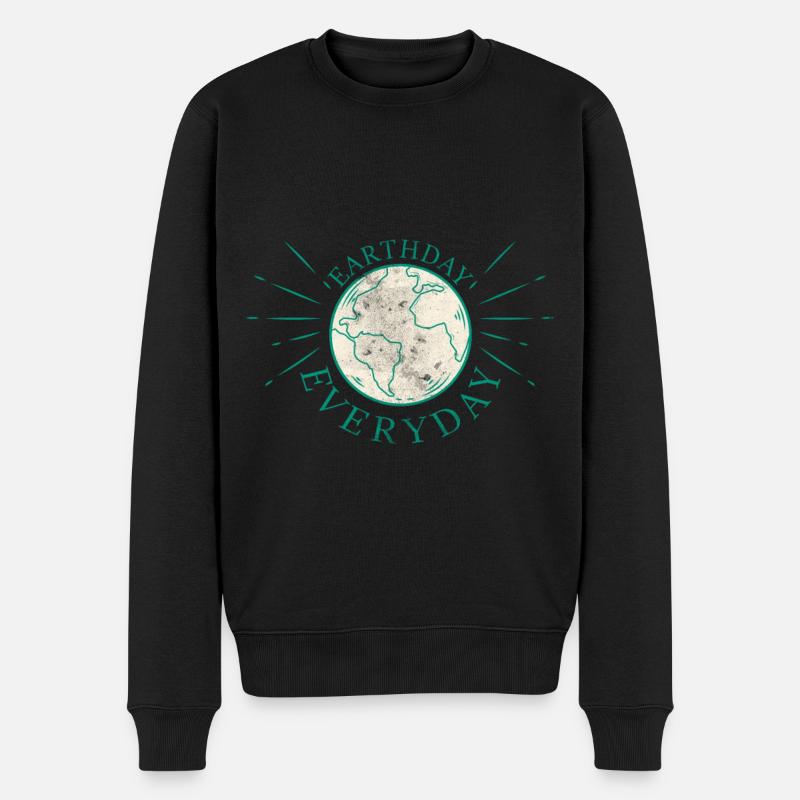 Globe terrestre avec slogan écologique - Pull Premium bio Homme - noir