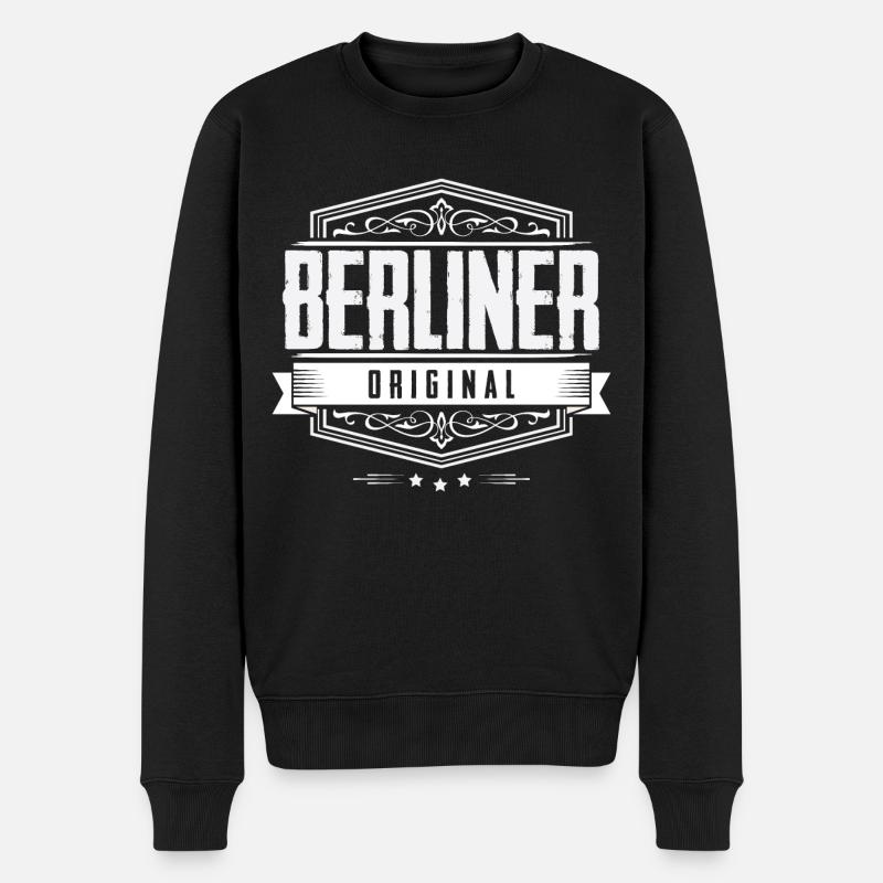 Berliner Original - Berlin - Männer Premium Bio Pullover - Schwarz