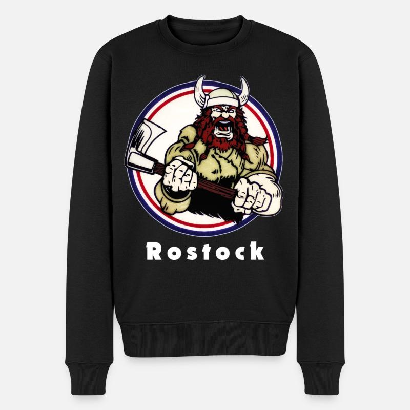 Rostocker Wikinger - Männer Premium Bio Pullover - Schwarz
