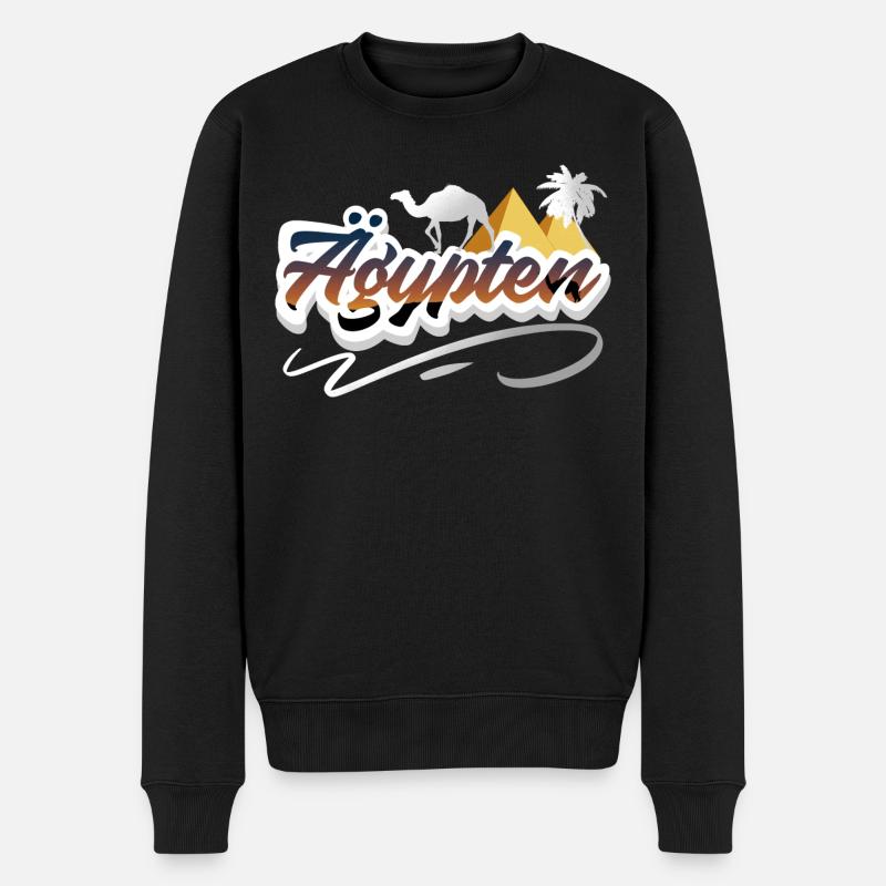 Ägypten - Männer Premium Bio Pullover - Schwarz