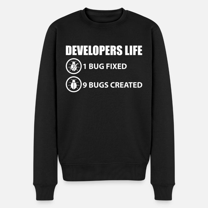 Programmierer Witz - Männer Premium Bio Pullover - Schwarz