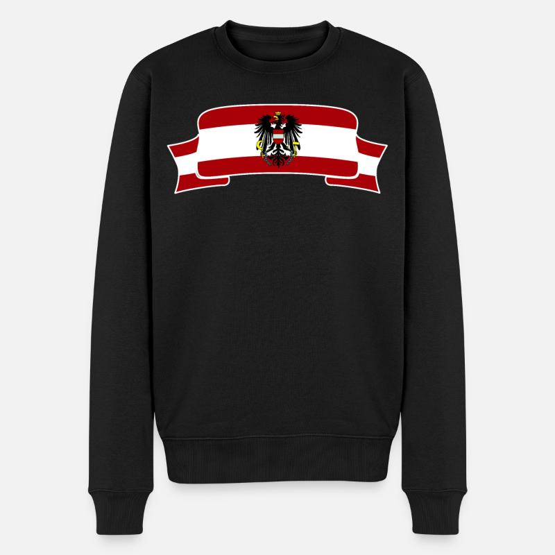 Österreich - Männer Premium Bio Pullover - Schwarz